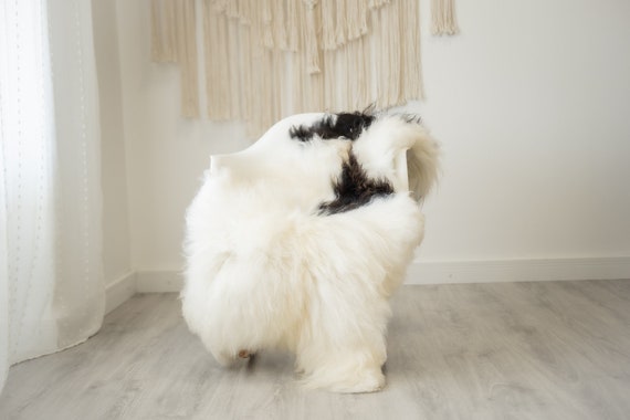 Real Icelandic Sheepskin Rug Scandinavian Home Decor Sofa Sheepskin throw Chair Cover Natural Sheep Skin Rugs Ivory fur #Iceland516