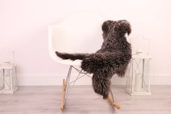 Real Sheepskin Rug Genuine Rare Gotland Sheepskin Rus - Curly Fur Rug Scandinavian Sheepvskin - Brown Sheepskin #4Margot28