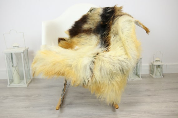 Natural real Goatskin rug, Goat Hide Goat Rug Ivory #Goat33