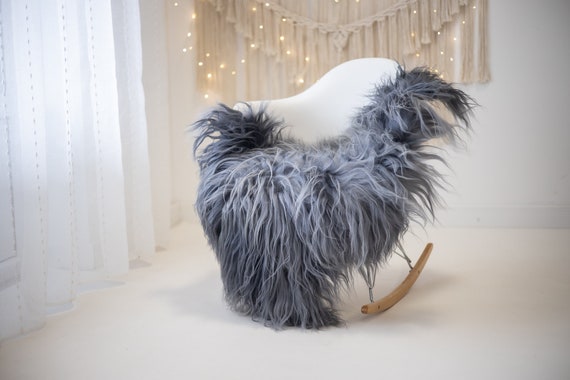 Real Icelandic Sheepskin Rug Scandinavian Decor Sofa Sheepskin throw Chair Cover Natural Sheep Skin Rugs Blanket Gray #Iceland673