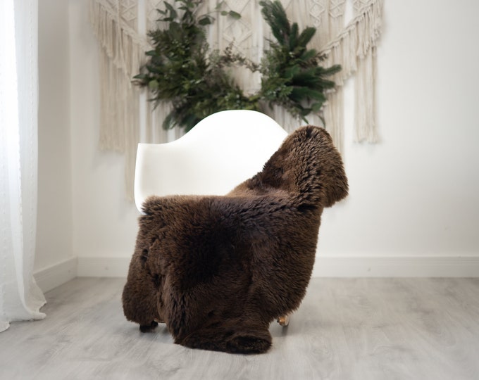 Real Sheepskin Rug Shaggy Rug Chair Cover Scandinavian Home Sheepskin Throw Sheep Skin Brown Sheepskin Home Decor Rugs #herdwik356