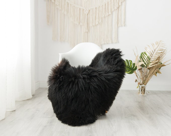 Real Icelandic Sheepskin Rug Scandinavian Decor Sofa Sheepskin throw Chair Cover Natural Sheep Skin Rugs Brown Black #Iceland125