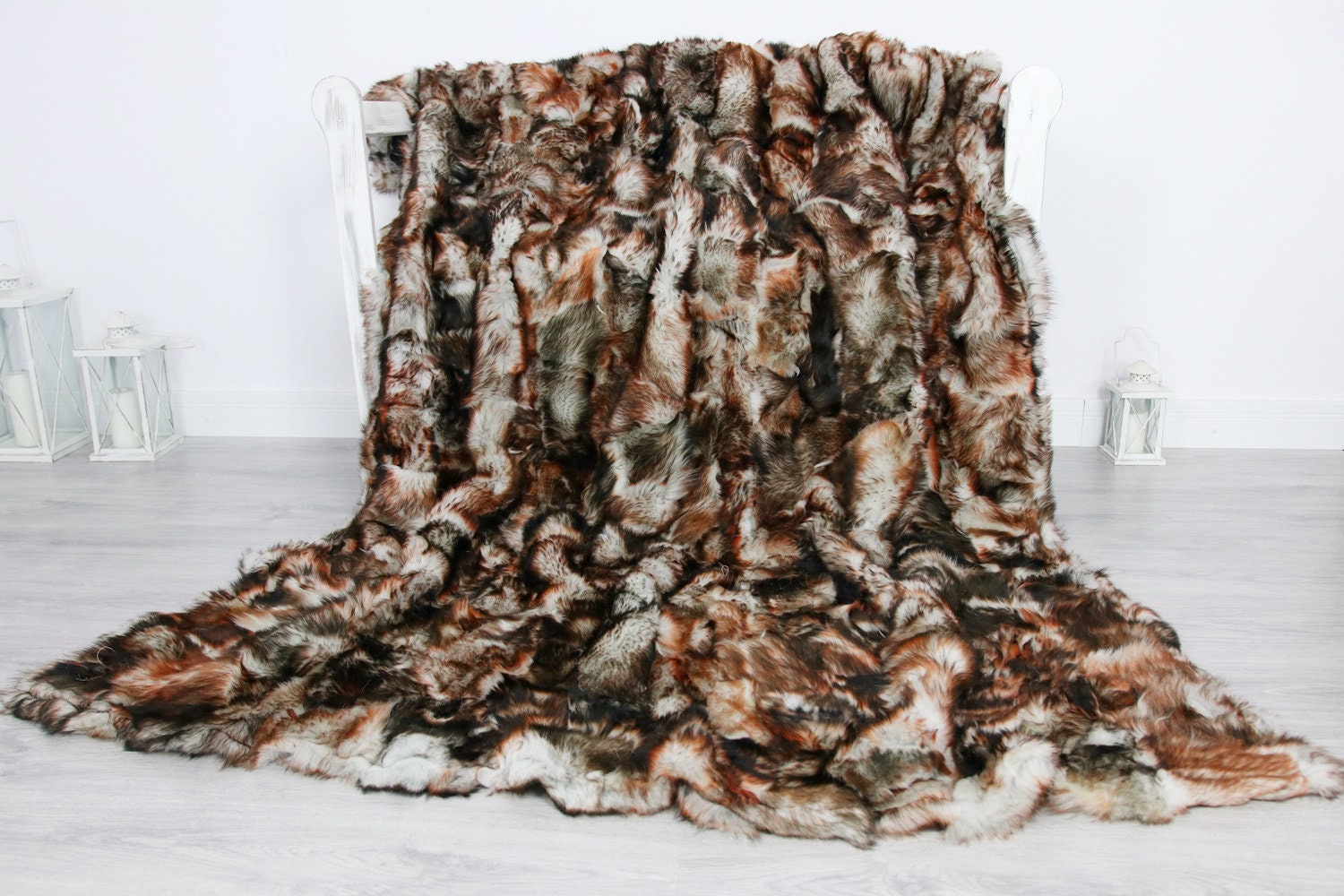 Luxurious Toscana Sheepskin Real Fur Throw Real Fur Blanket