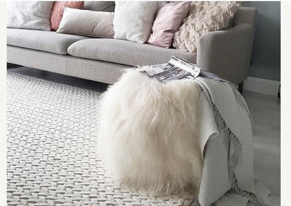 Sheepskin Beanbag | Icelandic Sheepskin Bean Bag | Sheepskin Pouf | White Bean Bag | Bean Bag Furry Bean Bag | Kids Bean Bag | Beanbag
