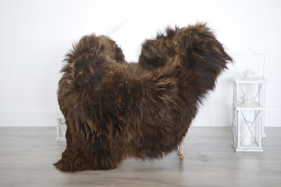 Real Icelandic Sheepskin Rug Scandinavian Decor Sofa Sheepskin throw Chair Cover Natural Sheep Skin Rugs Brown Blanket Fur Rug #isleb25
