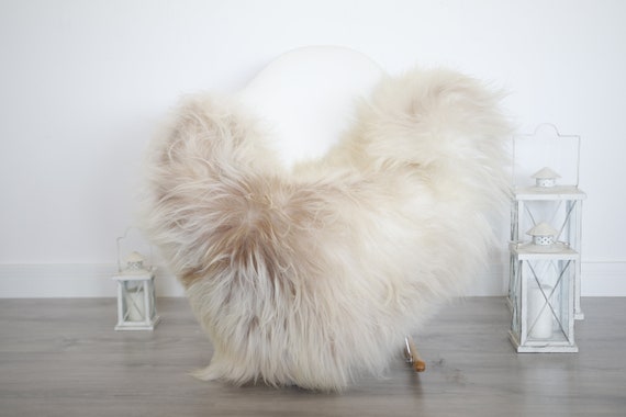 Real Icelandic Sheepskin Rug Scandinavian Decor Sofa Sheepskin throw Chair Cover Natural Sheep Skin Rugs Beige Blanket Fur Rug #isleb26