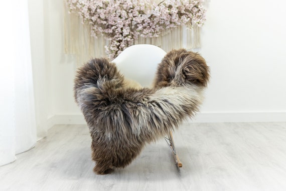 Real Sheepskin Merino Rug Shaggy Rug Chair Cover Sheepskin Throw Sheep Skin Sheepskin Home Decor Rugs Blanket Ivory Brown #herdwik177