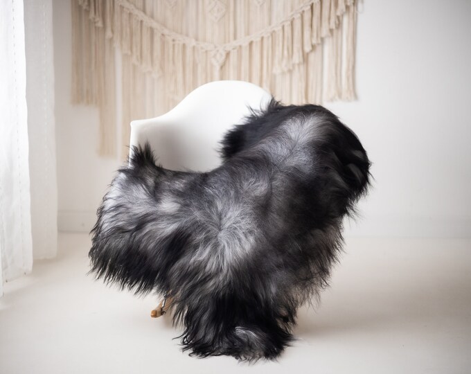 Real Icelandic Sheepskin Rug Scandinavian Home Decor Sofa Sheepskin throw Chair Cover Natural Sheep Skin Rugs Gray  #Iceland755