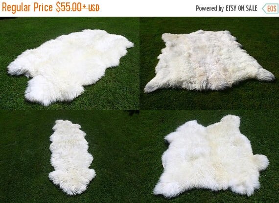 ON SALE Sheepskin Rug | White Sheepskin Rug | Real Sheepskin rug | Sheepskin Throw | Double Sheepskin Rug | Quatro Sheepskin Rug | Octo She