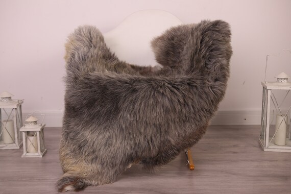 Real Sheepskin Rug Shaggy Rug Chair Cover Sheepskin Throw Sheep Skin Gray Brown Sheepskin Home Decor Rugs #8her32