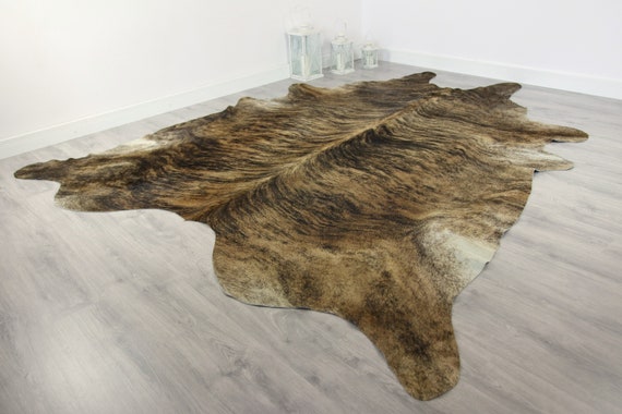 Premium Quality Giant XXXL Cowhide | Real Cowhide Rug | Carmel Brindle Cowhide | #COW1