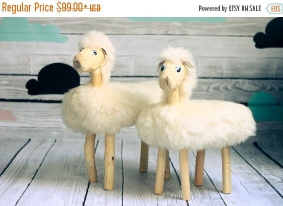 Toddler Christmas Gift | Gift for a Kid | Wooden Sheep bench for a toddler | Children Furniture | Kids Stool | Toddler stool | Ottoman