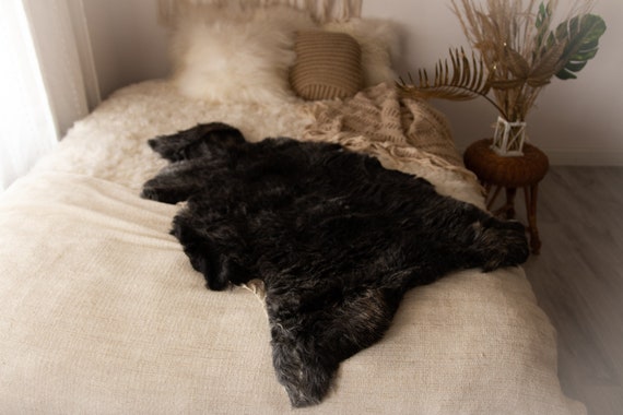 Real Sheepskin Rug Shaggy Rug Chair Cover Sheepskin Throw Sheep Skin Gray Sheepskin Home Decor Rugs Sheep skin Grey #Nugut3