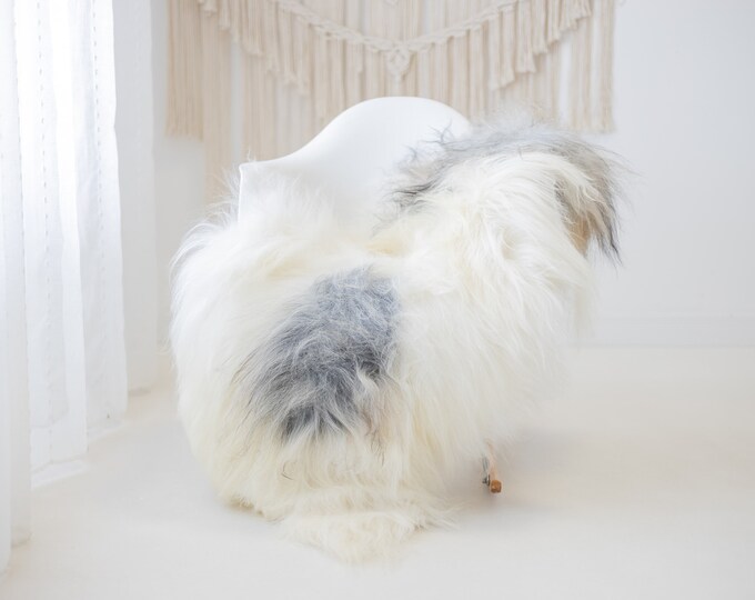 Real Icelandic Sheepskin Rug Scandinavian Decor Sofa Sheepskin throw Chair Cover Natural Sheep Skin Rugs Gray Ivory #Iceland1302