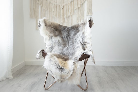 Reindeer Hide | Reindeer Rug | Reindeer Skin | Throw XXL EXTRA LARGE - Scandinavian Style Christmas Decor Brown White Hide #Reindeer87