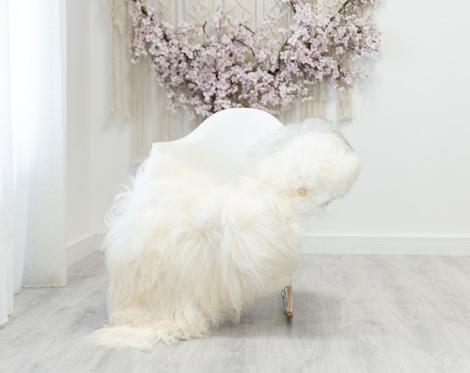 Real Icelandic Sheepskin Rug Scandinavian Decor Sofa Sheepskin throw Chair Cover Natural Sheep Skin Rugs Blanket Ivory Gray #Iceland204