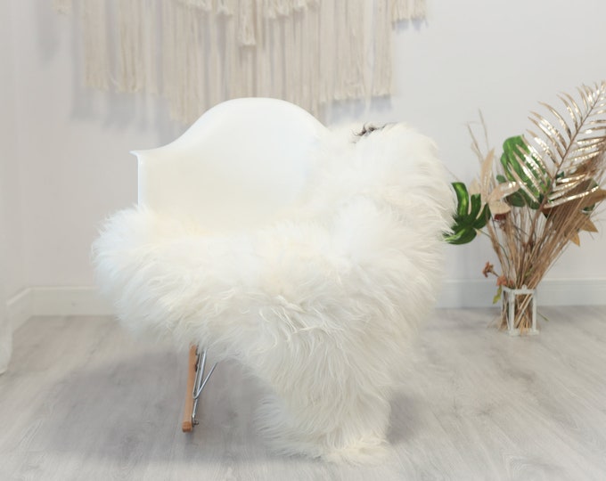 Real Icelandic Sheepskin Rug Scandinavian Decor Sofa Sheepskin throw Chair Cover Natural Sheep Skin Rugs Ivory Brown #Iceland162