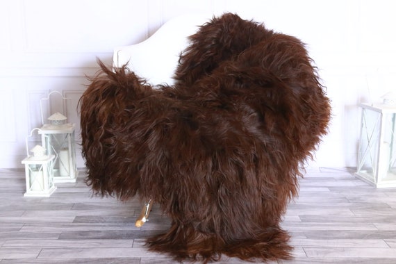 Icelandic Sheepskin | Real Sheepskin Rug | Sheepskin Rug Chocolate | Fur Rug | Homedecor #WRZISL20