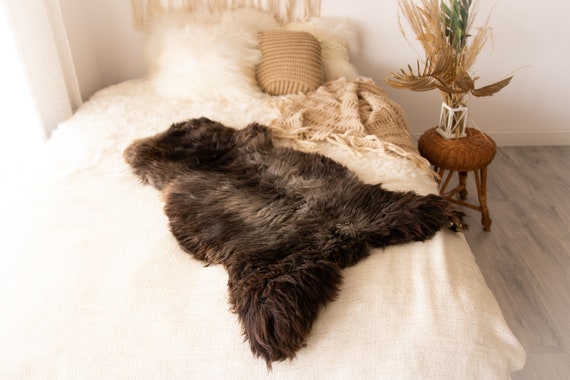 Real Sheepskin Rug Shaggy Rug Chair Cover Sheepskin Throw Sheep Skin Brown Gray Sheepskin Scandinavian Home Decor Rugs #Nuher21
