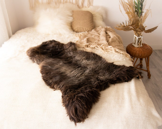 Real Sheepskin Rug Shaggy Rug Chair Cover Sheepskin Throw Sheep Skin Brown Gray Sheepskin Scandinavian Home Decor Rugs #Nuher21