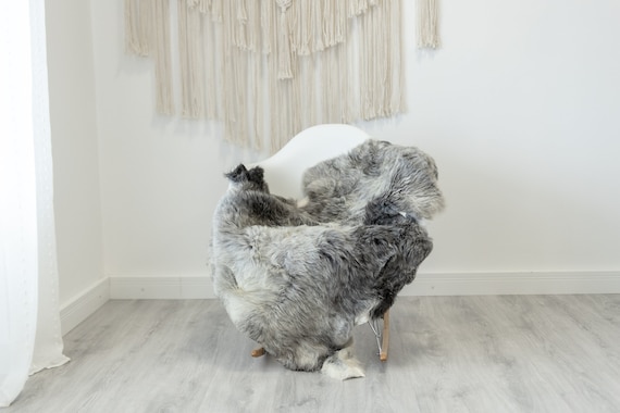 Real Sheepskin Rug Shaggy Rug Chair Cover Scandinavian Home Sheepskin Throw Sheep Skin White Gray Sheepskin Home Decor Rugs #Gut56