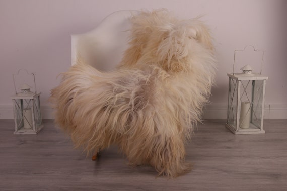Real Icelandic Sheepskin Rug Scandinavian Decor Sofa Sheepskin throw Chair Cover Natural Sheep Skin Rugs Blonde Blanket Fur Rug #kefisl5