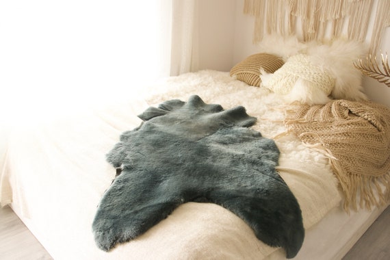 Real Sheepskin Rug Shaggy Rug Chair Cover Sheepskin Throw Sheep Skin Gray Sheepskin Scandinavian Home Decor Rugs #Roz7