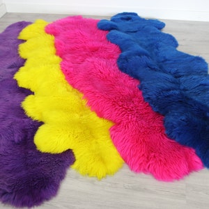 Real Sheepskin Rug Scandinavian Decor Sofa Sheepskin throw Chair Cover Natural Sheep Skin Rugs Blanket Fur Rug Dyed Sheepskin zdjęcie 1