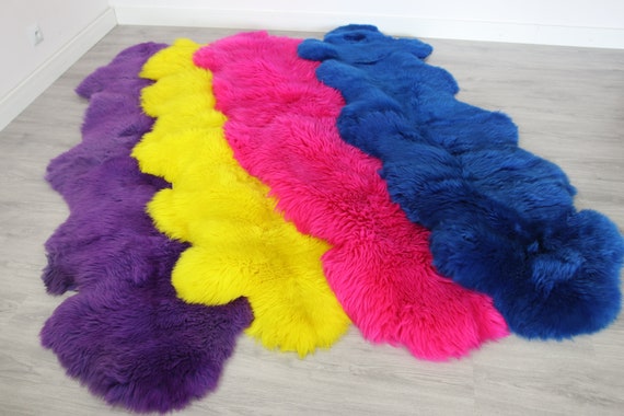 Real Sheepskin Rug Scandinavian Decor Sofa Sheepskin throw Chair Cover Natural Sheep Skin Rugs Blanket Fur Rug Dyed Sheepskin