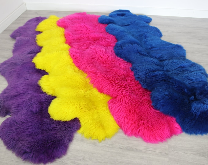 Real Sheepskin Rug Scandinavian Decor Sofa Sheepskin throw Chair Cover Natural Sheep Skin Rugs  Blanket Fur Rug Dyed  Sheepskin