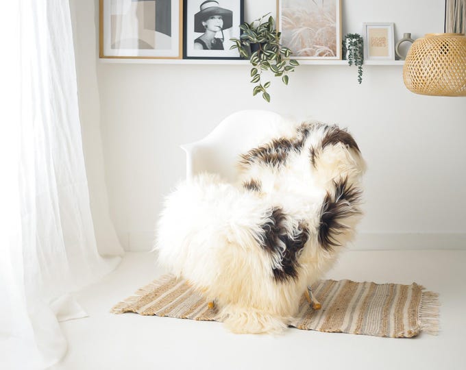 Real Sheepskin Rug Shaggy Rug Chair Cover Scandinavian Home Sheepskin Throw Sheep Skin Ivory Brown Sheepskin Home Decor Rugs #Mher174