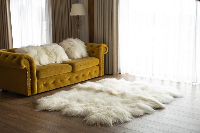 Naturalsheepskin Throw Blanket - Thumbnail 5
