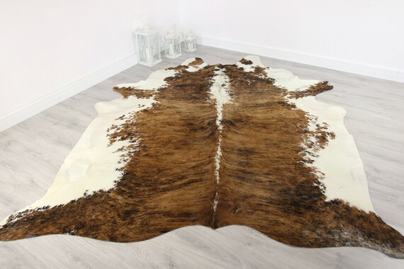 Premium Quality Giant XXXL Cowhide | Real Cowhide Rug | Carmel White Cowhide | #COW14