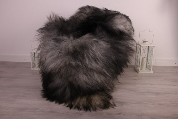 Real Icelandic Sheepskin Rug Scandinavian Decor Sofa Sheepskin throw Chair Cover Natural Sheep Skin Rugs Gray White Fur Rug #kefisl25