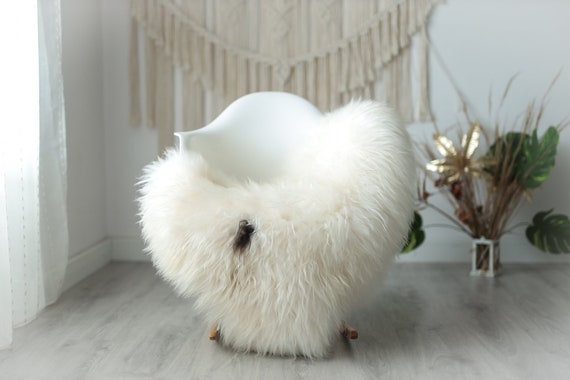 Real Icelandic Sheepskin Rug Scandinavian Decor Sofa Sheepskin throw Chair Cover Natural Sheep Skin Rugs Ivory Brown Fur Rug #Urisl44