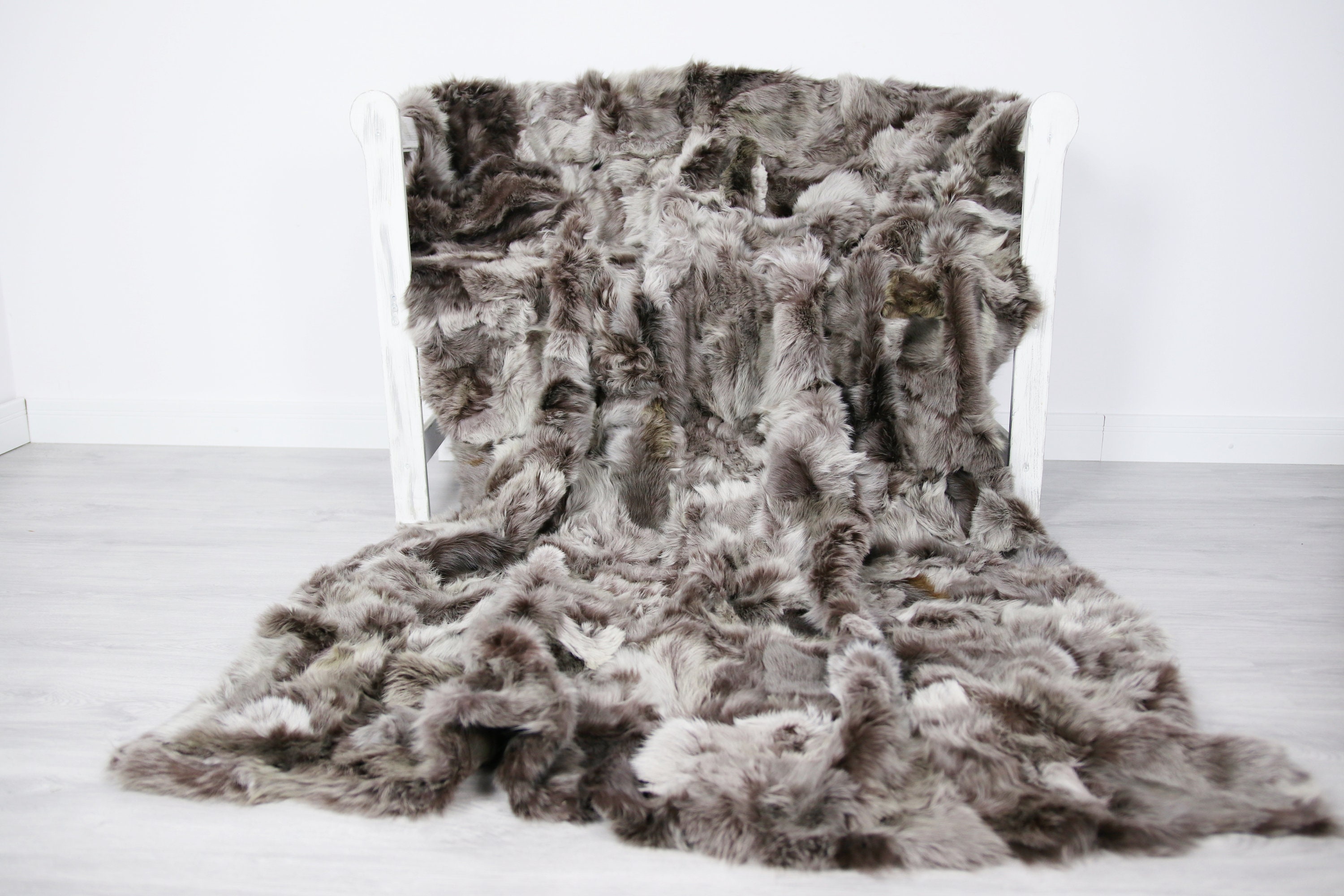 Luxurious Toscana Sheepskin Real Fur Throw Real Fur Blanket