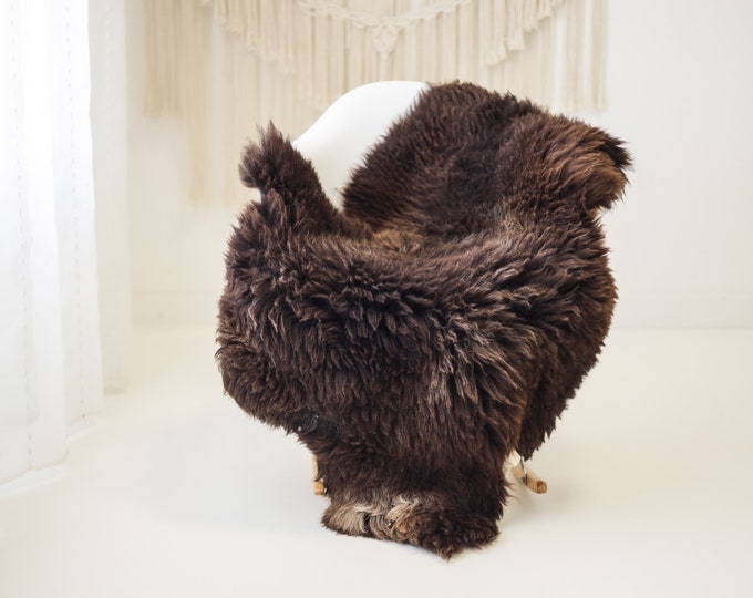 Real Sheepskin Rug Shaggy Rug Chair Cover Scandinavian Home Sheepskin Throw Sheep Skin Ivory Brown Sheepskin Home Decor Rugs #herdwik875