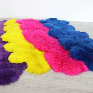 Real Sheepskin Rug Scandinavian Decor Sofa Sheepskin throw Chair Cover Natural Sheep Skin Rugs Blanket Fur Rug Dyed Sheepskin zdjęcie 3