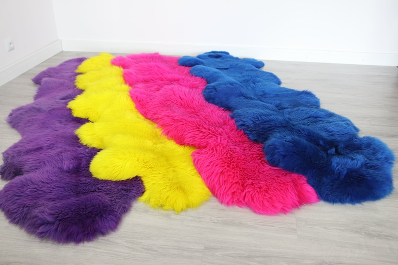 Real Sheepskin Rug Scandinavian Decor Sofa Sheepskin throw Chair Cover Natural Sheep Skin Rugs Blanket Fur Rug Dyed Sheepskin zdjęcie 3