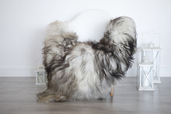 Real Icelandic Sheepskin Rug Scandinavian Decor Sofa Sheepskin throw Chair Cover Natural Sheep Skin Rugs Gray Blanket Fur Rug #isleb6