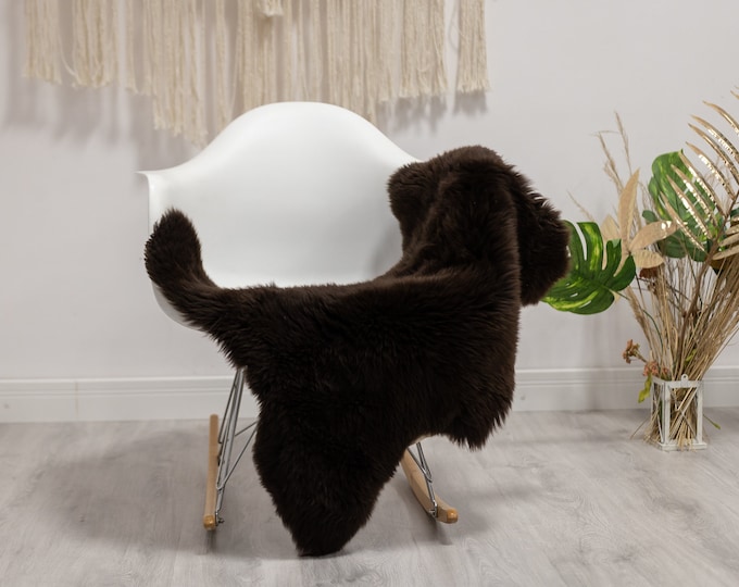 Real Sheepskin Rug Shaggy Rug Chair Cover Sheepskin Throw Sheep Skin White Ivory Sheepskin Home Decor Rugs Blanket Brown #herdwik44