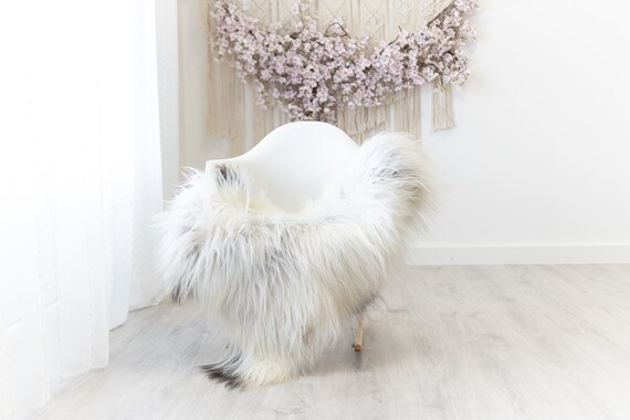 Real Icelandic Sheepskin Rug Scandinavian Decor Sofa Sheepskin throw Chair Cover Natural Sheep Skin Rugs Ivory Gray #Iceland293