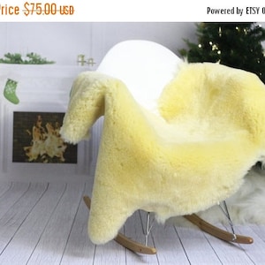 Yellow sheepskin | Sheepskin Rug 100% natural