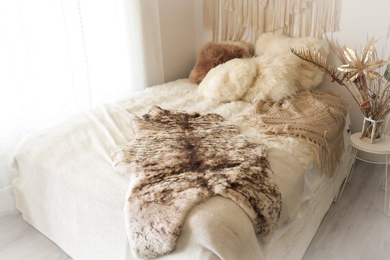 Real Sheepskin Rug Shaggy Rug Chair Cover Sheepskin Throw Sheep Skin Brown White Sheepskin Home Decor Rugs Sheep skin #10Her19