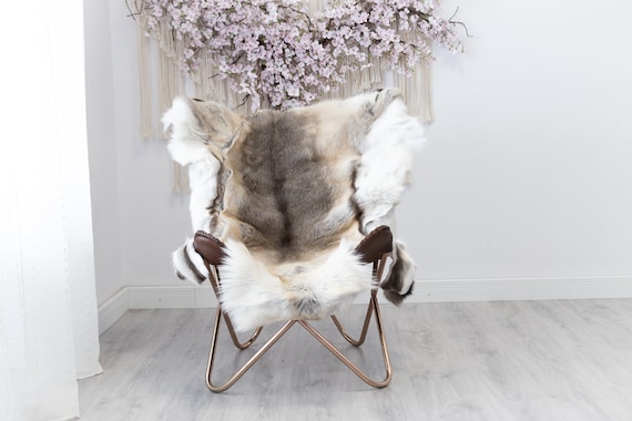 Reindeer Hide | Reindeer Rug | Reindeer Skin | Throw - Scandinavian Style Christmas Decor Brown White Hide #Reindeer48