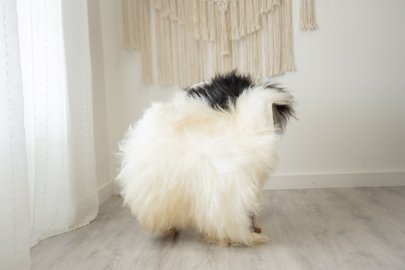 Real Icelandic Sheepskin Rug Scandinavian Home Decor Sofa Sheepskin throw Chair Cover Natural Sheep Skin Rugs Ivory fur #Iceland514
