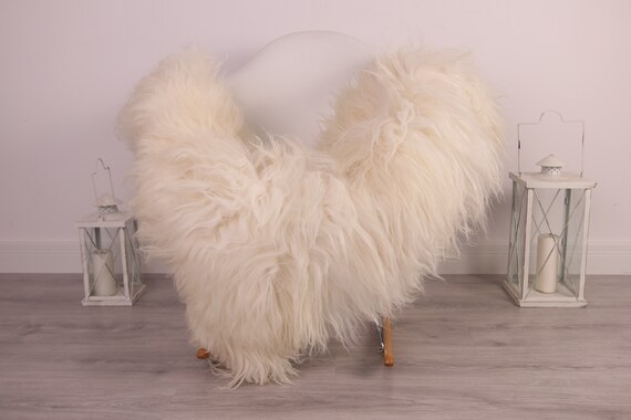 Real Icelandic Sheepskin Rug Scandinavian Decor Sofa Sheepskin throw Chair Cover Natural Sheep Skin Rugs Ivory White Blanket Fur Rug #Am3