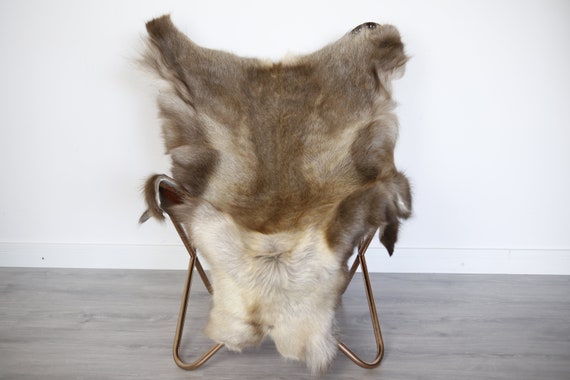 Reindeer Hide | Reindeer Rug | Reindeer Skin | Throw XXL EXTRA LARGE - Scandinavian Style Christmas Decor Brown Hide #Ire1