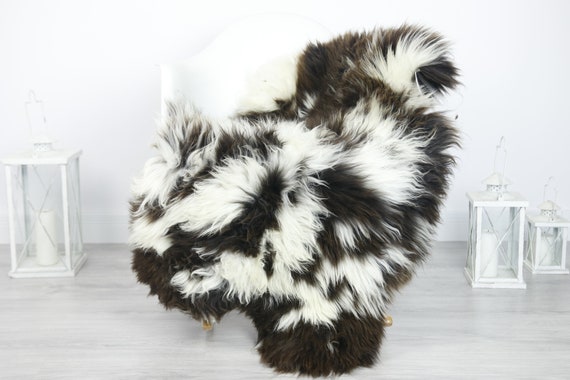 Real Sheepskin Rug Shaggy Rug Chair Cover Sheepskin Throw Sheep Skin Brown Sheepskin Home Decor Rugs #7her19