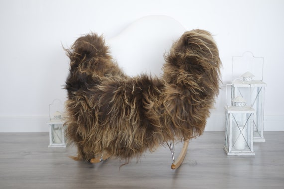 Real Icelandic Sheepskin Rug Scandinavian Decor Sofa Sheepskin throw Chair Cover Natural Sheep Skin Rugs Brown Blanket Fur Rug #isleb11